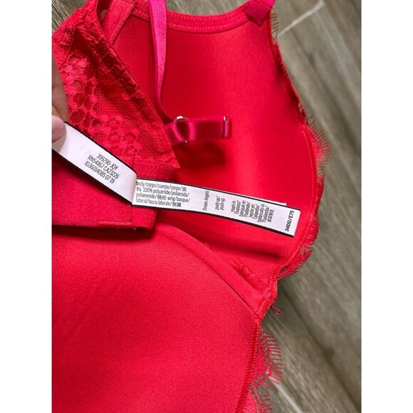 New Victoria’s Secret Dream Angel Red Lace Push Up bra 34DD or 34E - Picture 4 of 5